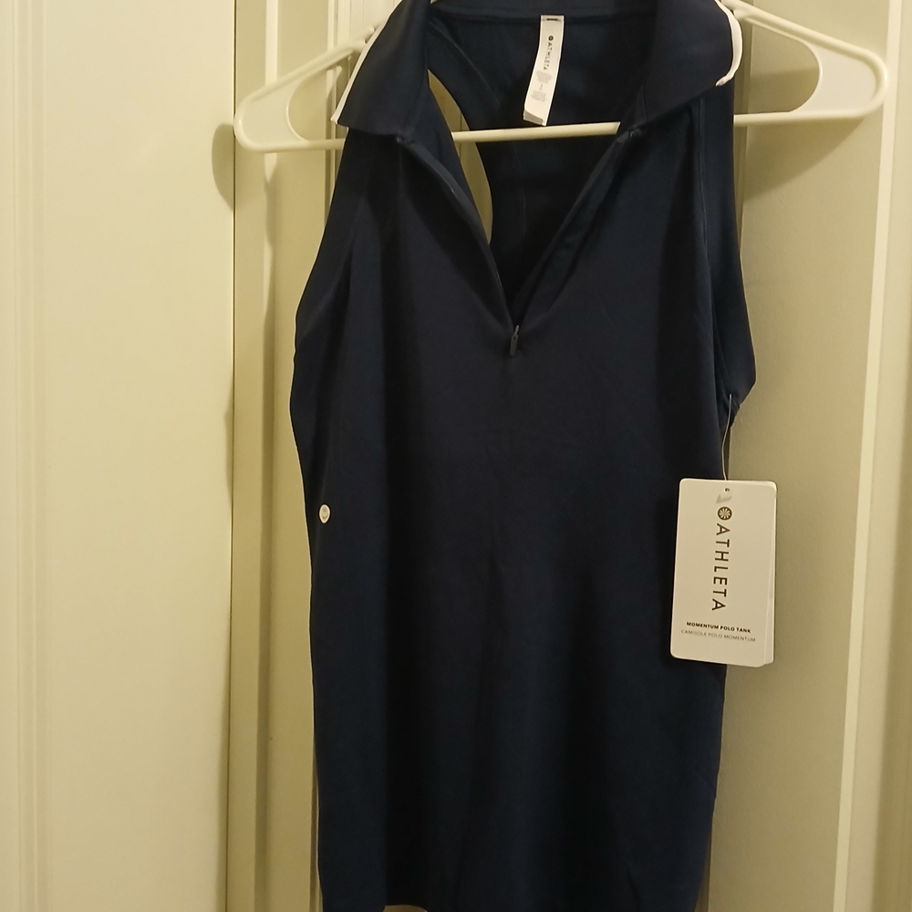 Athleta Women's Dark Blue Sleeveless Blouse